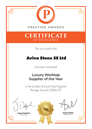 Prestige Awards Certificate Aviva Stone Granite