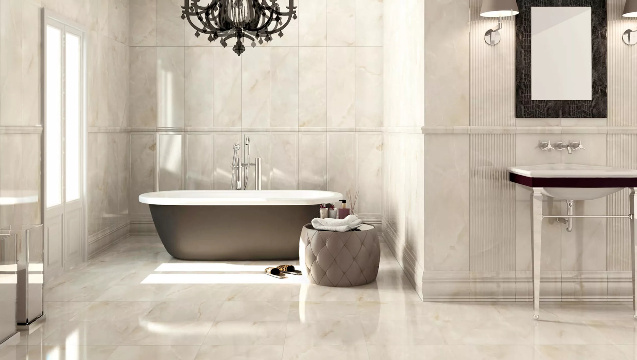 Bathroom, wet room, shower room and vanity unit stone from Aviva Stone South East